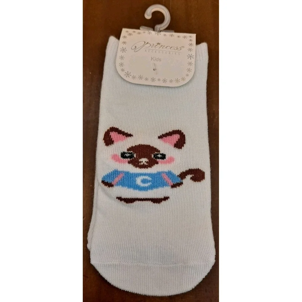 Cute Cat Kids Socks - Pack of 4 Pairs Princess Accessories Multicolor No‎ Show